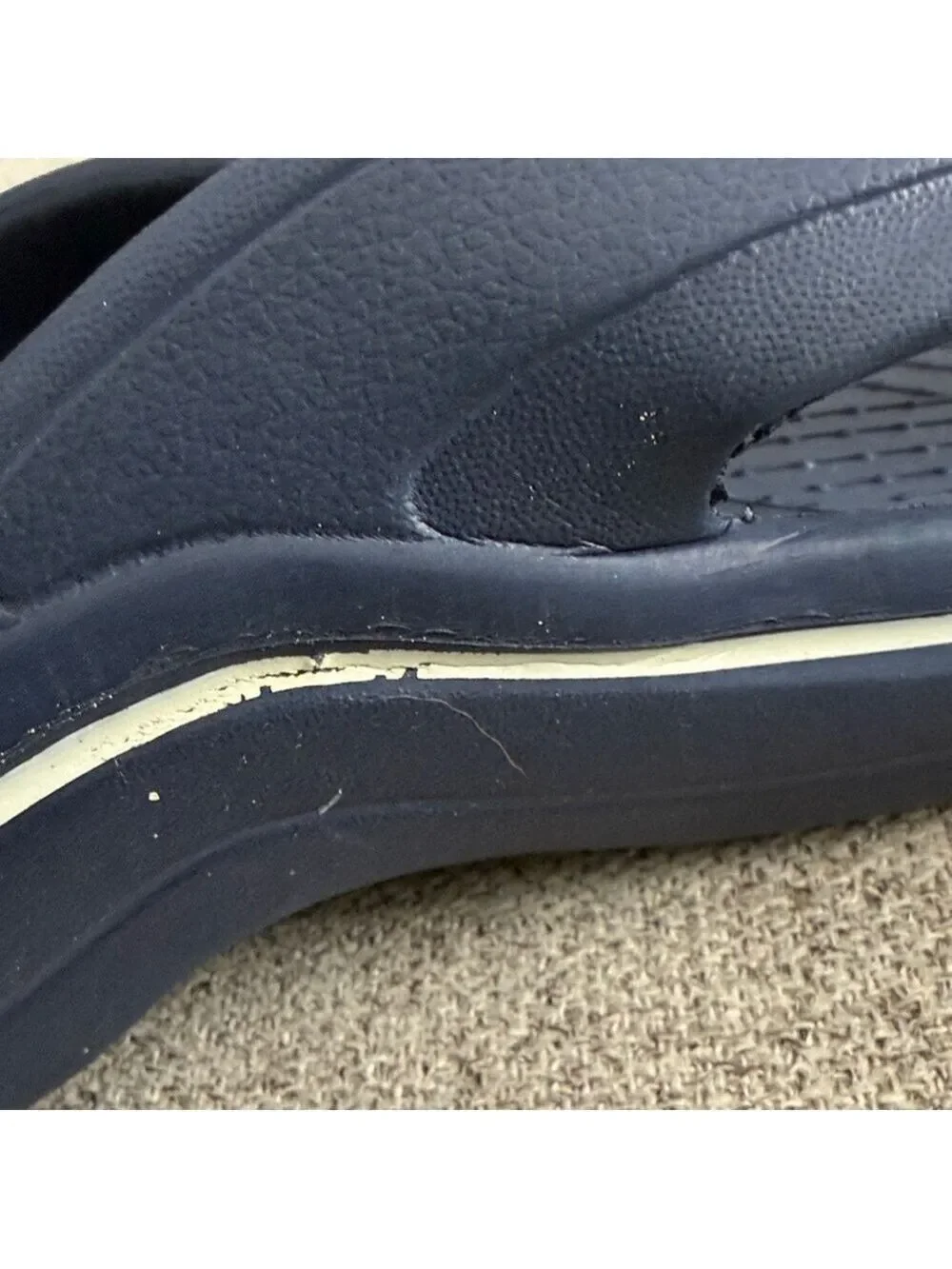 LUFFYMOMO navy Mens Arch Support Sport Toe-Post Flip Flop Thong sz 42 men’s NWOT